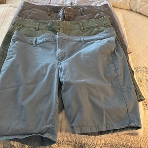 LOFT Bermuda shorts - light gray, green, gray, blue